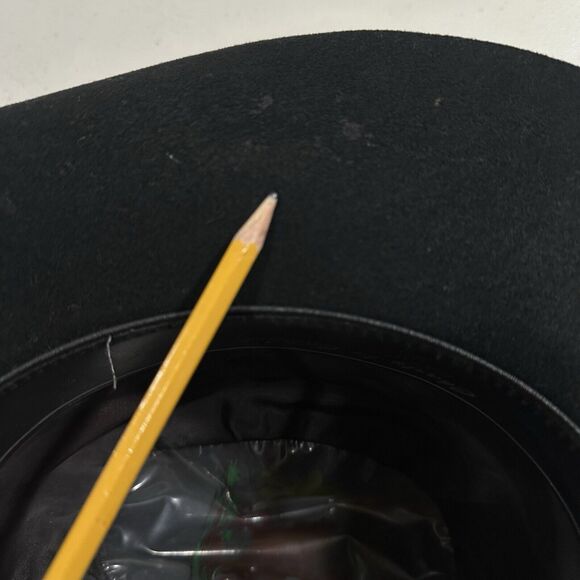 Stemson Hat 100% Wool Black Felt (56 Mex) 7 US Decorative Cowboy Charly CarLop - Picture 9 of 10